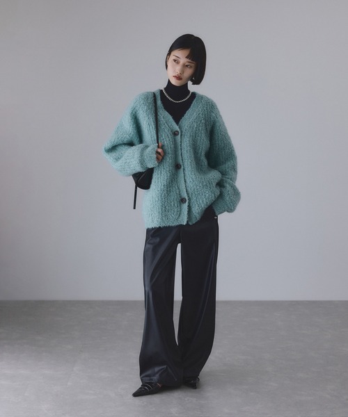 ADAM ET ROPE'（アダムエロペ） カーディガン モヘヤウールニット