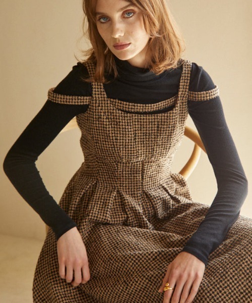 ERADIE（エラディエ） ワンピース Tweed jumper dress ツイード