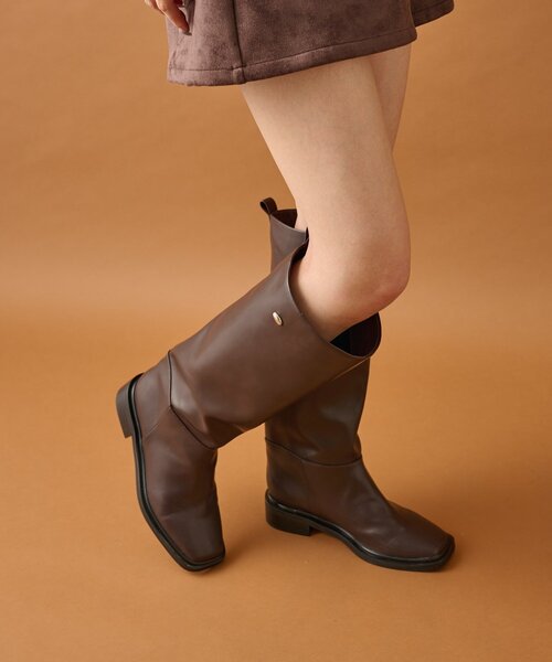 mystic（ミスティック） ブーツ スクエアトゥロングブーツ レディース