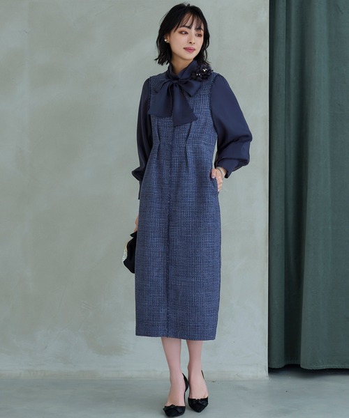 RUIRUE BOUTIQUE（ルイルエブティック） ワンピース ミックスツイード