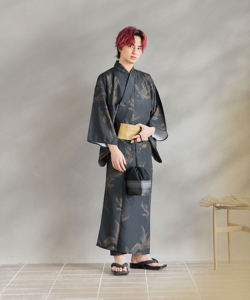 sugar nine 浴衣 浴衣3点セット（浴衣・帯・下駄） メンズ : ZOZOTOWN