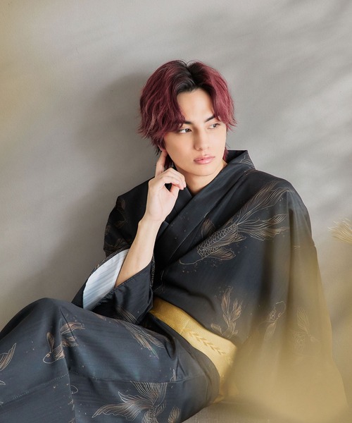 sugar nine 浴衣 浴衣3点セット（浴衣・帯・下駄） メンズ : ZOZOTOWN