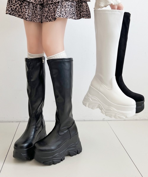 Shoes in Closet（シュークロ） ブーツ 厚底 ダブルソール ストレッチ