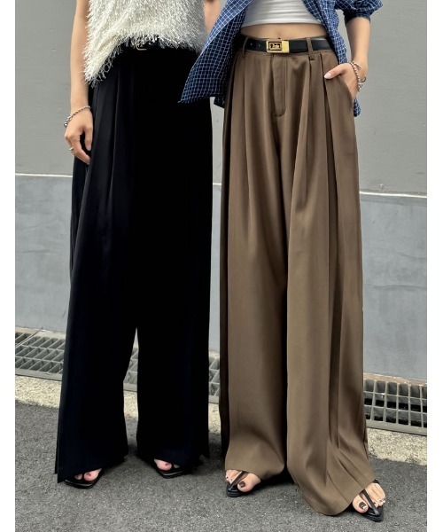 極美品✨PLEATS PLEASE XXLプリーツ ワイドパンツ ブラウン 膝丈 楽天