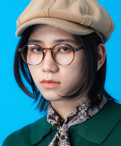 伊達メガネ メガネ 眼鏡 an meets zakka メタル芯入りフレームビッグ