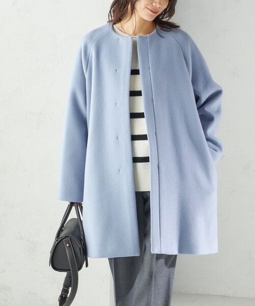 SHIPS（シップス） ノーカラーコート コート Pure SUPER100 ノーカラー