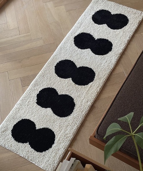 ラグ ラグマット Modern twindot bedside rug mat : ZOZOTOWN Yahoo!店