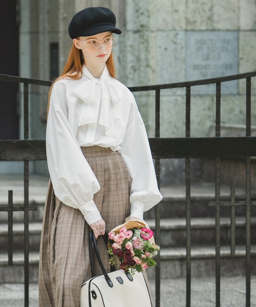 BONLECILL（ボンルシール） ブラウス シャツ ボリュームスリーブ 2way