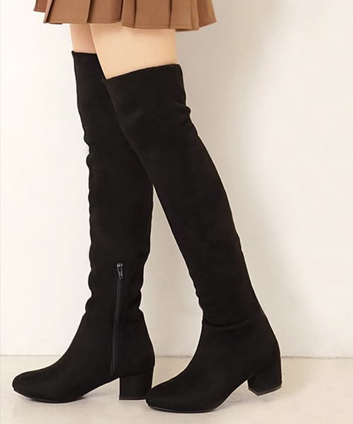 Newlyme（ニューリーミー） ブーツ 5cmローヒール楽チンニーハイ