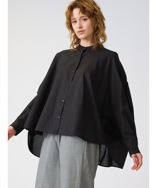 mizuiroind（ミズイロインド） ブラウス シャツ バックギャザーワイド