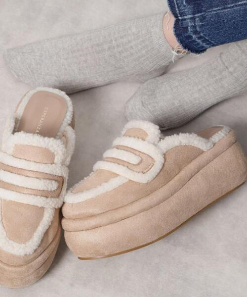 ESPERANZA（エスペランサ） サンダル SNSで話題！ふわもこボアサボ