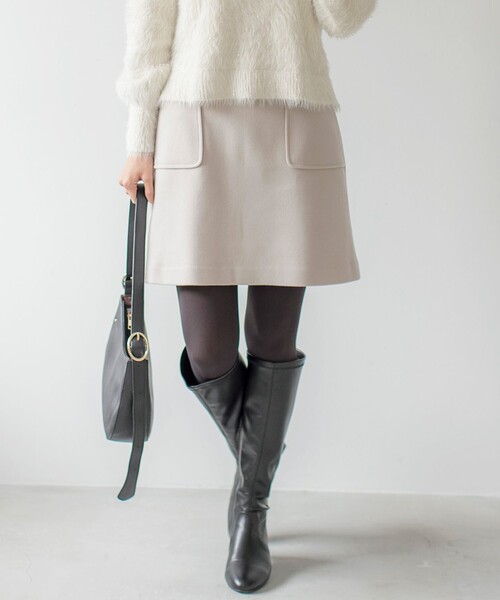 ANY SIS（エニィスィス） スカート 「セットアップ可」メルトンライク