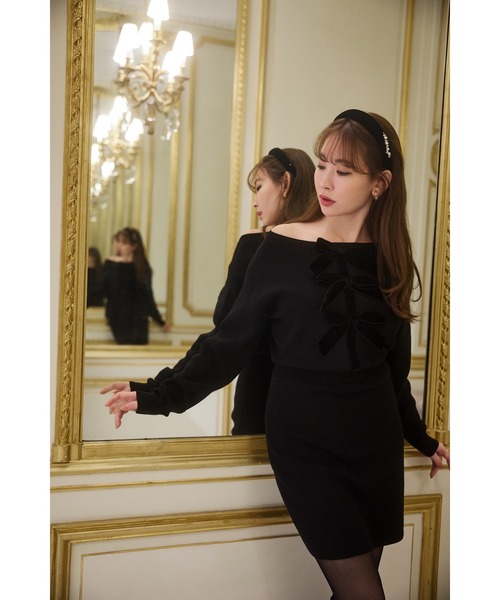 Her lip to ワンピース Simone Knit Mini Dress : ZOZOTOWN Yahoo!店