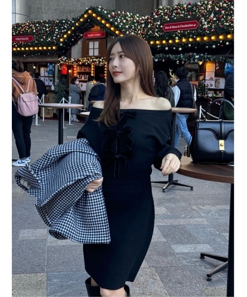 Her lip to ワンピース Simone Knit Mini Dress : ZOZOTOWN Yahoo!店