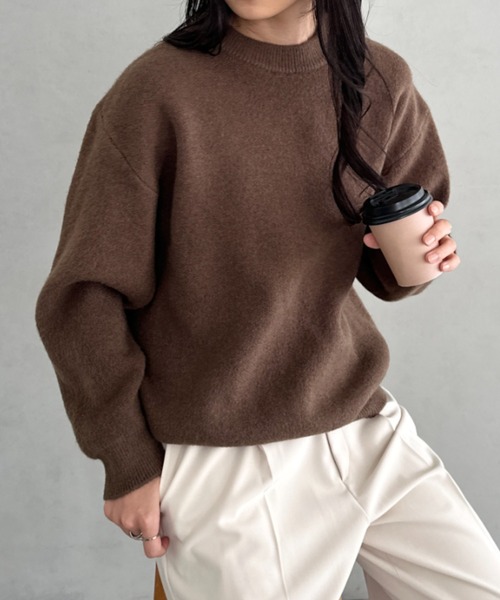 CLEA ニット セーター クルーネックニットプルオーバー レディース