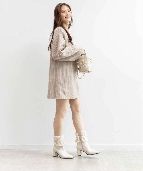 RANDA（ランダ） ブーツ 4WAYキルティングファーブーツ レディース