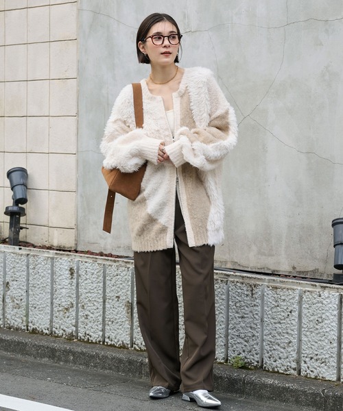 MONO-MART（モノマート） カーディガン 「ウォッシャブル」2WAY ふわ