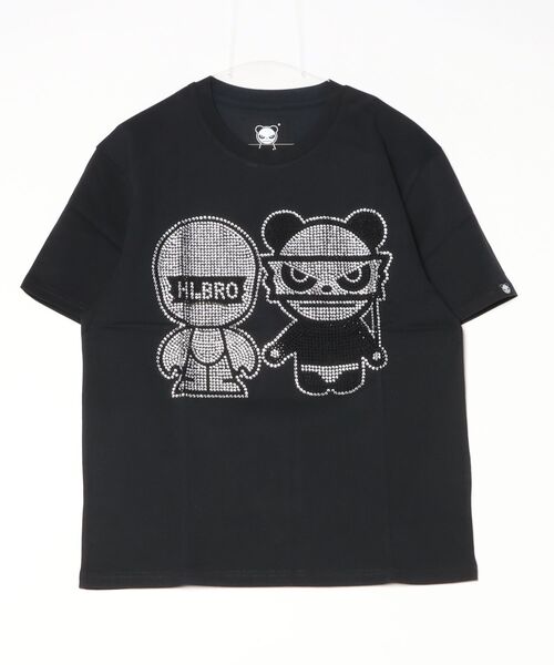 HIPANDA（ハイパンダ） tシャツ メンズ BROコラボ ラインストーン