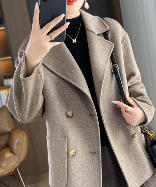 コート アウター ダブルボタンテーラードコート レディース : ZOZOTOWN