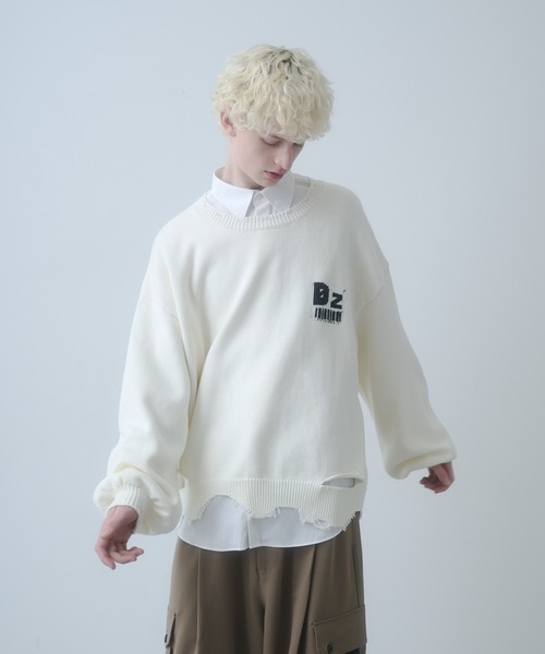 DOOPZ（ドープス） セーター ニット Logo Damage Knit - ロゴダメージ