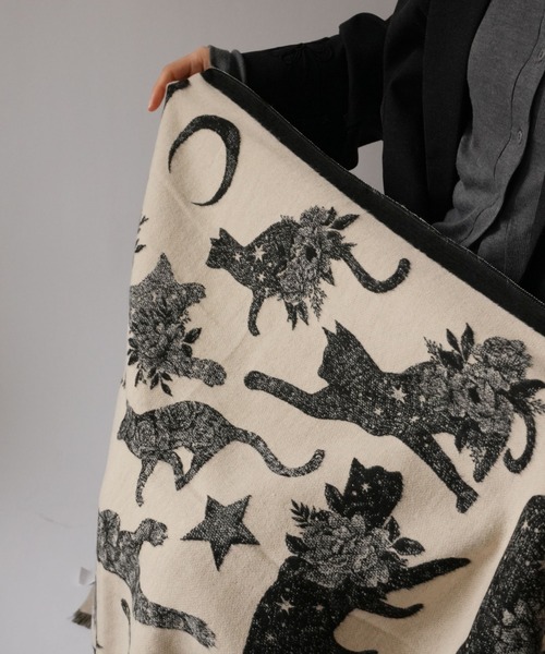 Port（ポート） ブランケット 「 」 ムーン キャット モチーフ