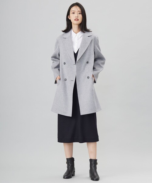 ピーコート pコート Super150sAZAMIビーバー Pコート レディース