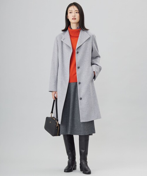 コート アウター Super150sAZAMIビーバー スタンドカラー レディース