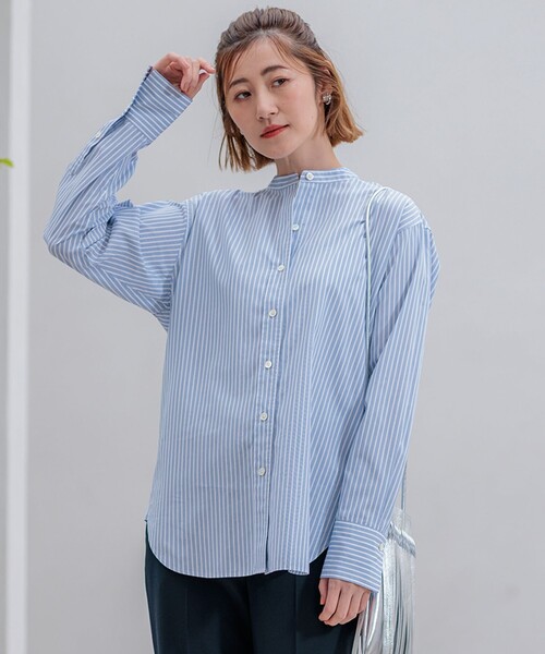 23区（ニジュウサンク） ブラウス シャツ 「洗える」CANCLINI バンド