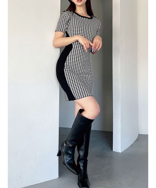 RESEXXY（リゼクシー） ワンピース ハウンドトゥースミニニット