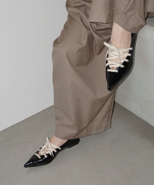 chuclla（チュクラ） パンプス 2way レースアップ ポインテッド