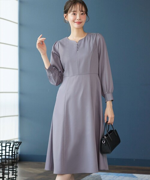 Tiaclasse ワンピース ハートネックくるみ釦ワンピース : ZOZOTOWN