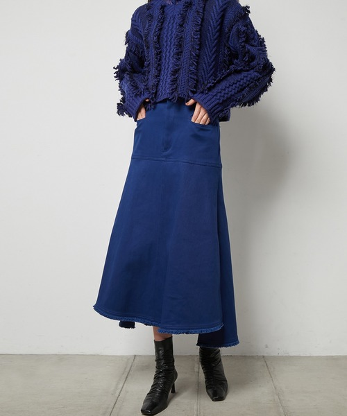 LE CIEL BLEU（ルシェルブルー） スカート イレギュラーヘムフレア