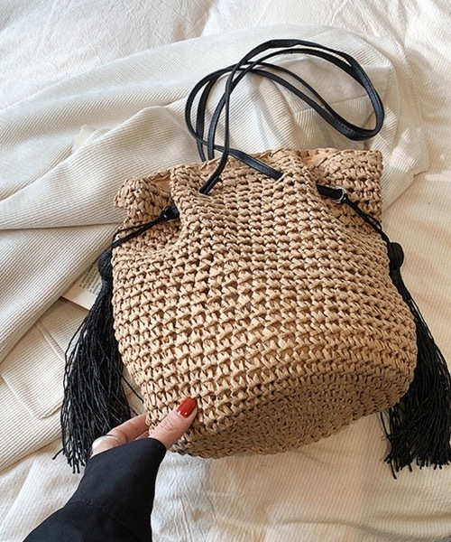 トートバッグ 手編み風カゴバック レディース : ZOZOTOWN Yahoo!店