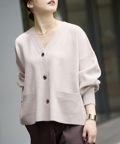 IENA（イエナ） カーディガン スーパーファインスムース ショート