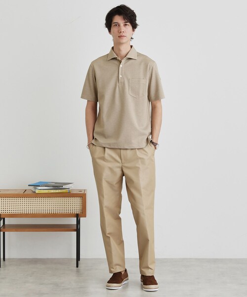 TAKEO KIKUCHI（タケオキクチ） ポロシャツ 千鳥柄ポロシャツ メンズ