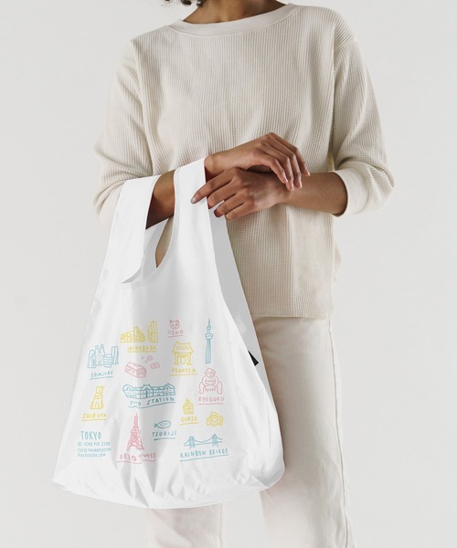 BAGGU（バグゥ） エコバッグ STANDARD BAGGU 551.TOKYO MAP ホワイト