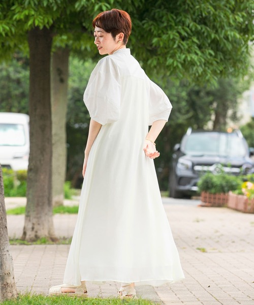 KBF（ケービーエフ） 半袖ワンピース ONE ネイビー レディース