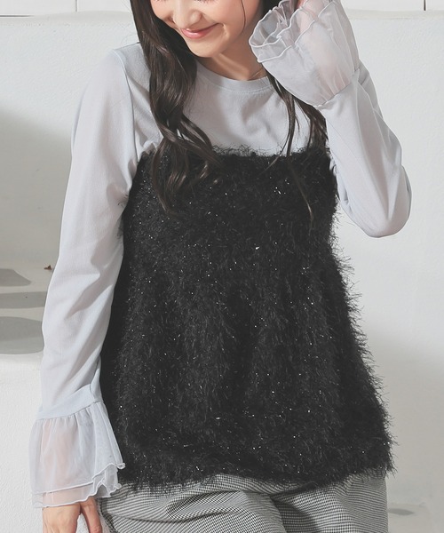 Honeys（ハニーズ） キャミソール フェザーキャミソール : ZOZOTOWN