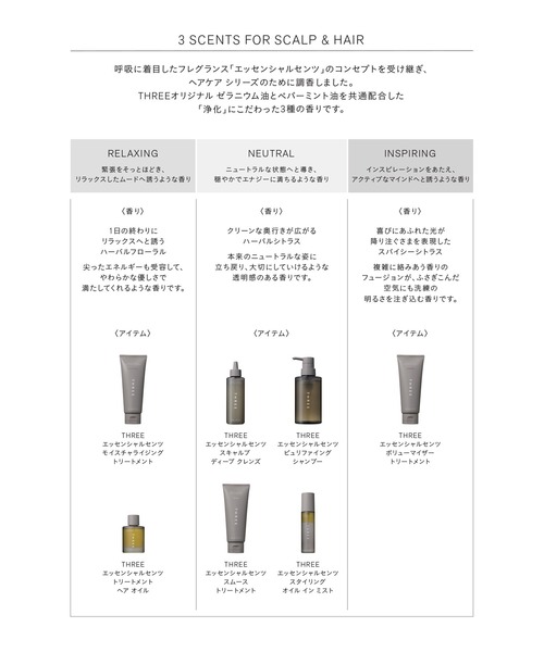 THREE（スリー） コスメセット コフレ エッセンシャルセンツ