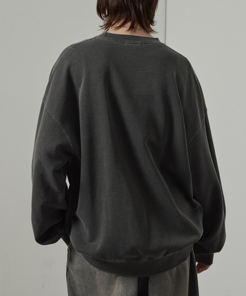 トレーナー スウェット 「Alfred Alex」ヴィンテージ加工ピグメント