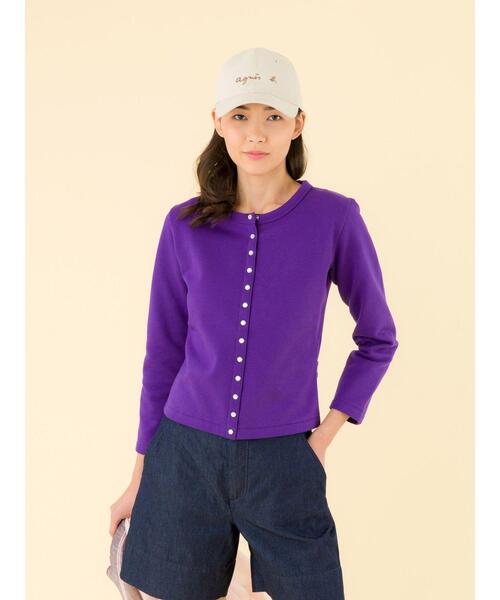 agnes b.（アニエスベー） カーディガン コットン メルトン