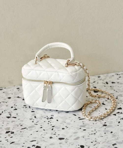 ANGIE ショルダーバッグ バッグ キルティングミニバニティーバッグ