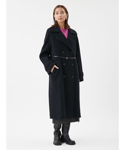 Mila Owen（ミラオーウェン） ピーコート pコート ベルト付きリバー