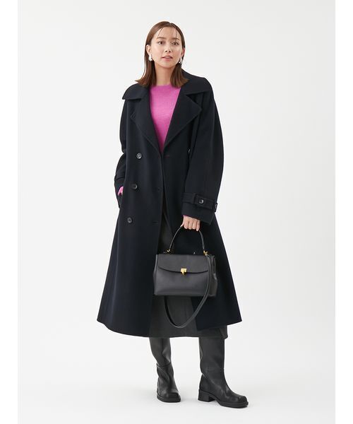 Mila Owen（ミラオーウェン） ピーコート pコート ベルト付きリバー