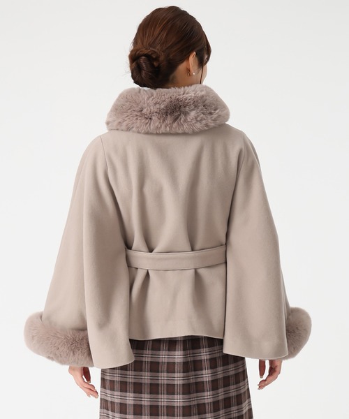 MISCH MASCH（ミッシュマッシュ） ポンチョ 2025秋冬新作 ブローチ付き