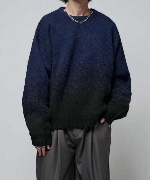 ナ*ギ様 Lui's グラデーション シャギーニット クルーネック起毛