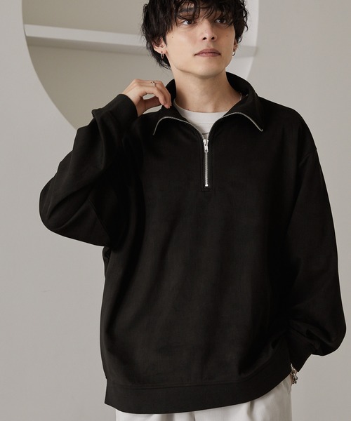 MONO-MART（モノマート） トレーナー スウェット ハーフジップ ビッグ