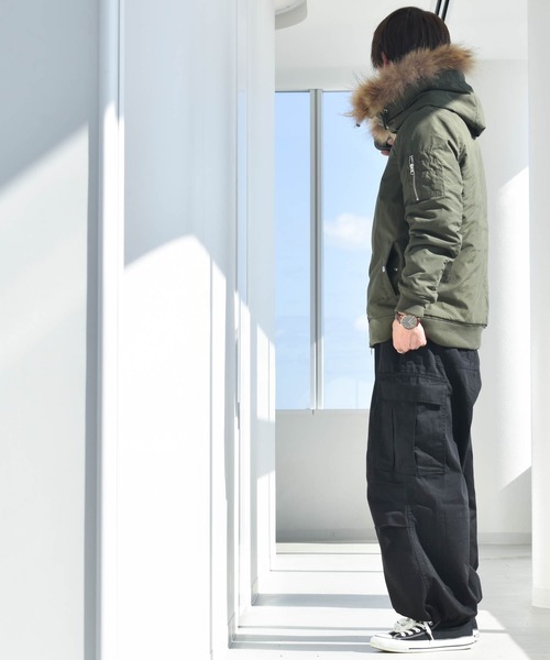 ミリタリージャケット モッズコート リアルファー N2B中綿ジャケット