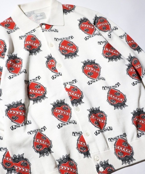 TOWNCRAFT（タウンクラフト） カーディガン PRINTED POLO CARDIGAN