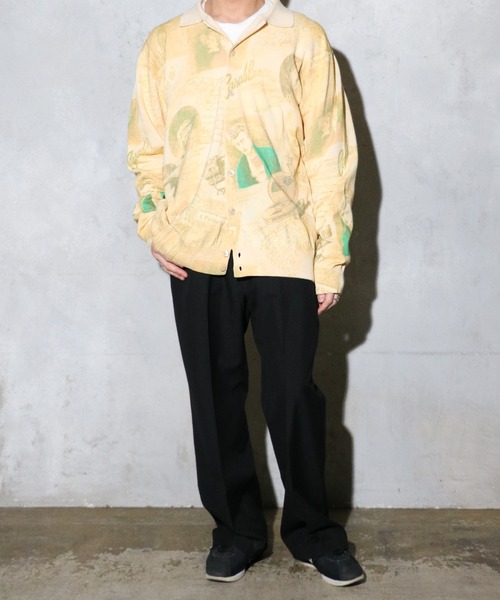 TOWNCRAFT（タウンクラフト） カーディガン PRINTED POLO CARDIGAN